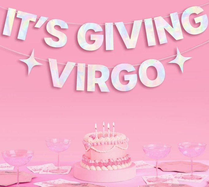 It's Giving Virgo Banner 4ft