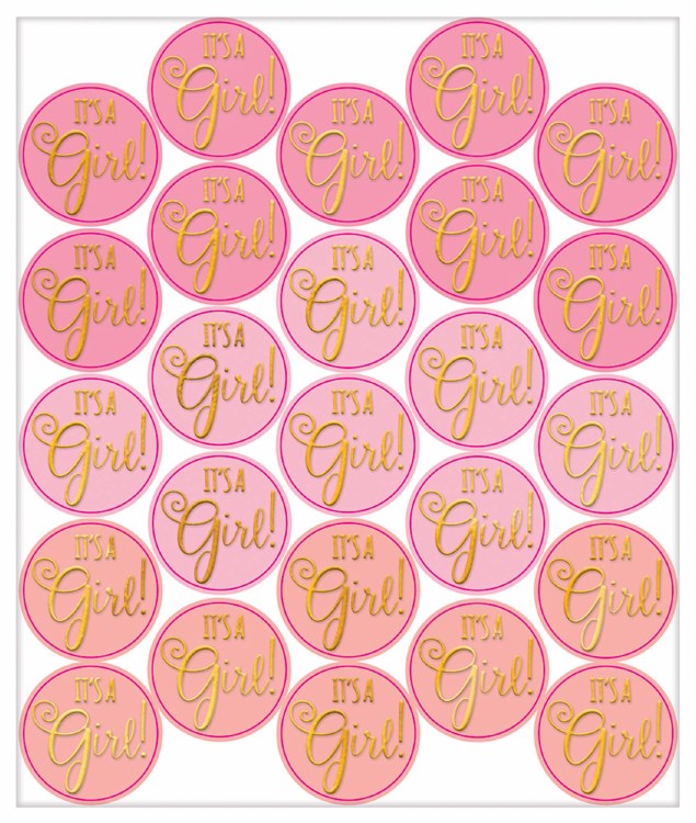 Baby Shower Girl Sticker Sheet