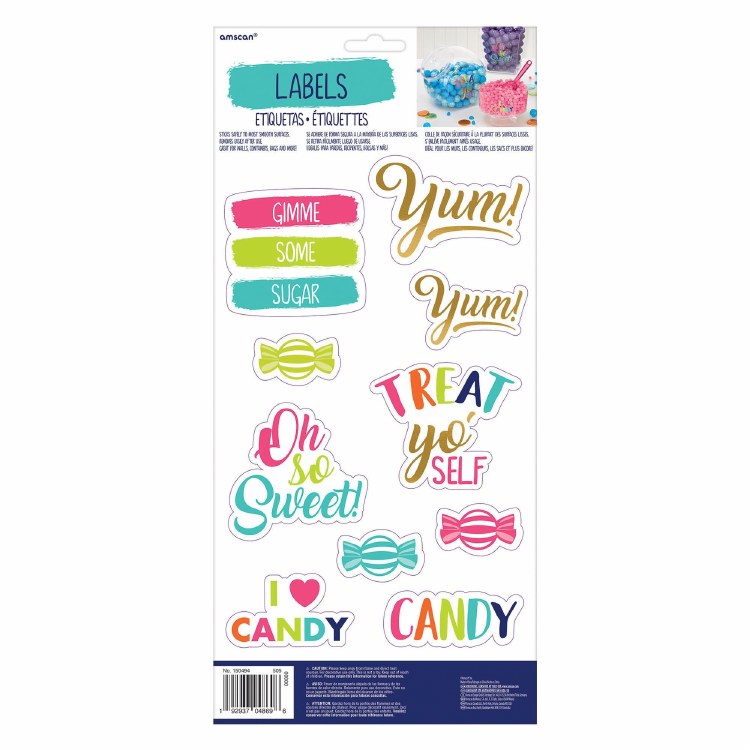Candy Bar Containter Labels