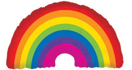 Rainbow, Classic • Jumbo 32" Mylar Helium Balloon