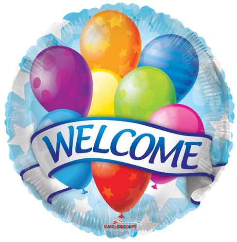 Welcome, Balloons • Standard Size 18" Mylar Helium Balloon
