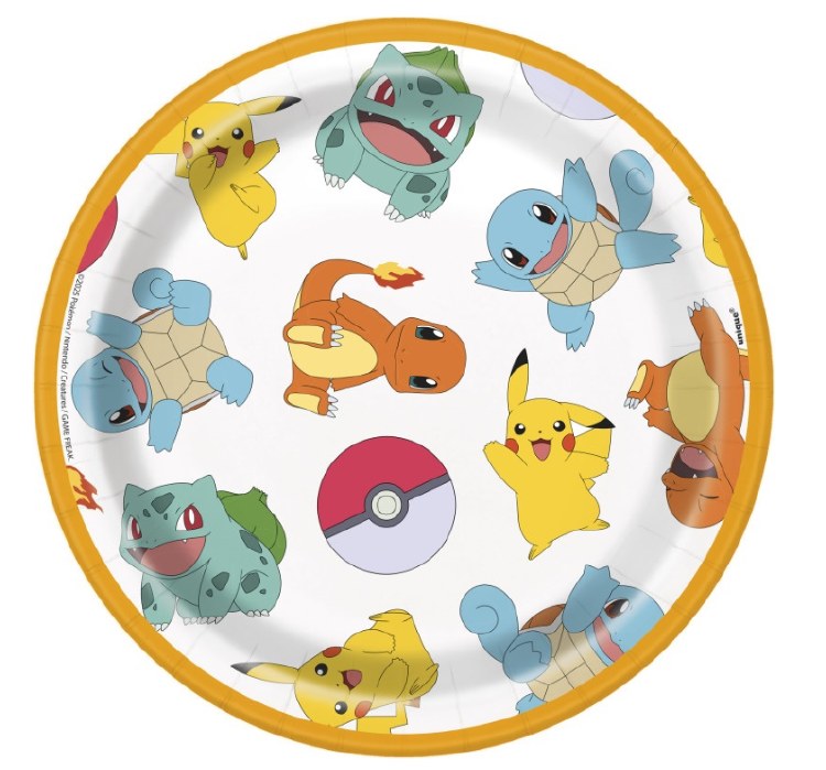Pokemon 7" Plates 8ct