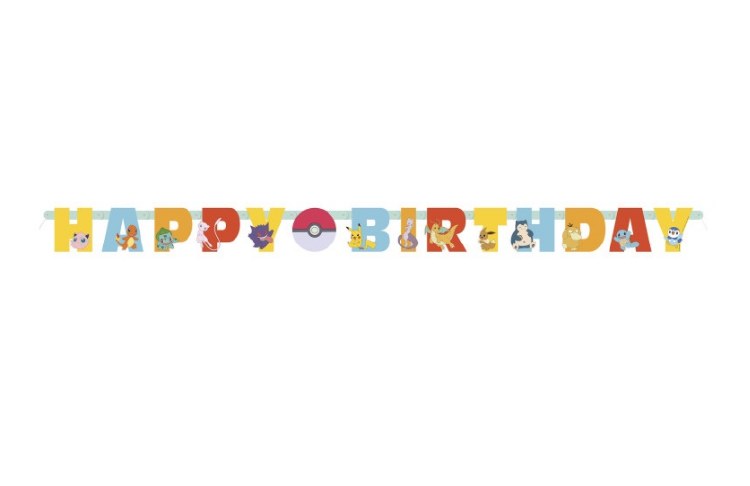 Pokemon Birthday Banner 75in