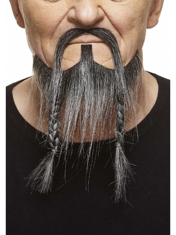 Beard w/Braids/Moustache Grey
