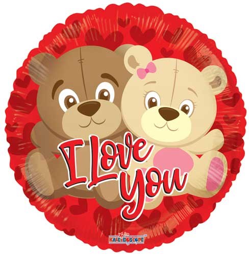I Love You, Teddy Bears • Standard 18" Mylar Helium Balloon
