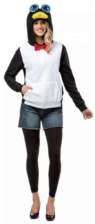 Penguin Hoodie Adllt XL