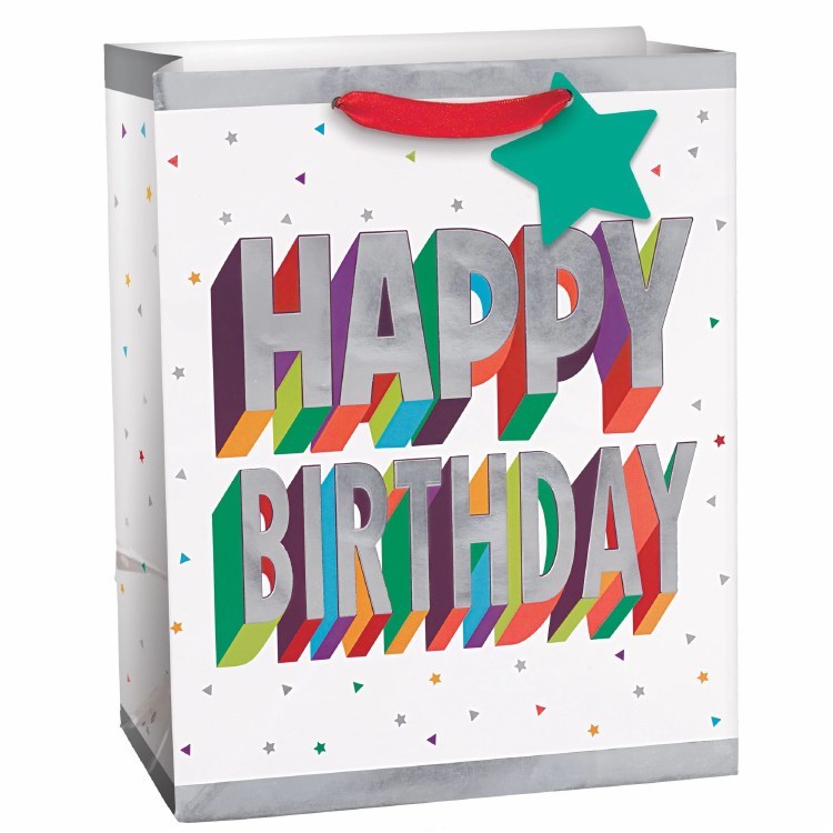 Gift Bag Medium 3D Happy BDay