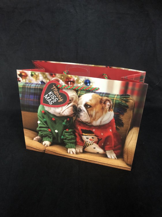 Gift Bag Holiday Bulldogs