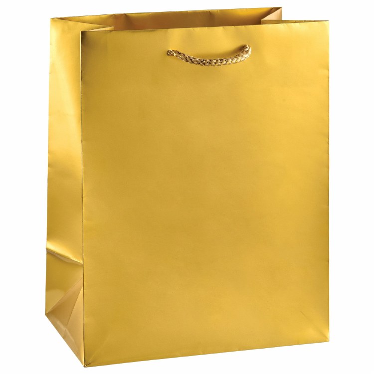 Gift Bag Med Gold Matte