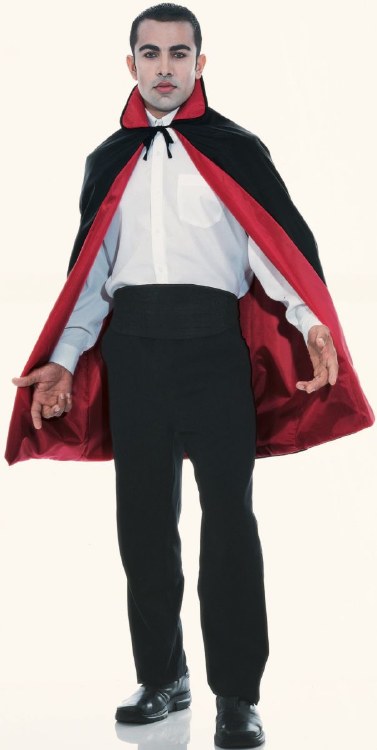 Cape 45" Taffeta Blk/Red