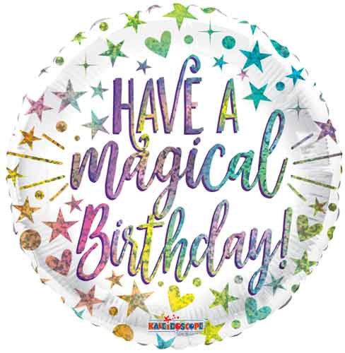 Pastel, Have a Magical Birthday • Standard Size 18" Mylar Helium Balloon