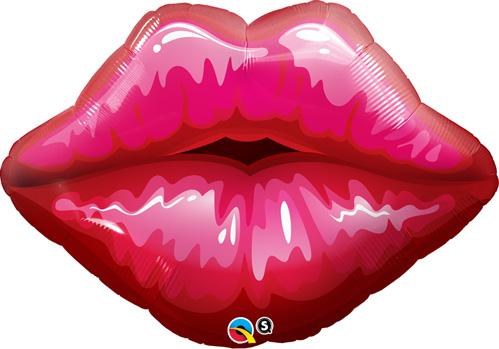 Kissy Lips Shape • Jumbo 30&quot; Mylar Helium Balloon