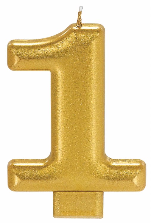 Candle "1" Gold