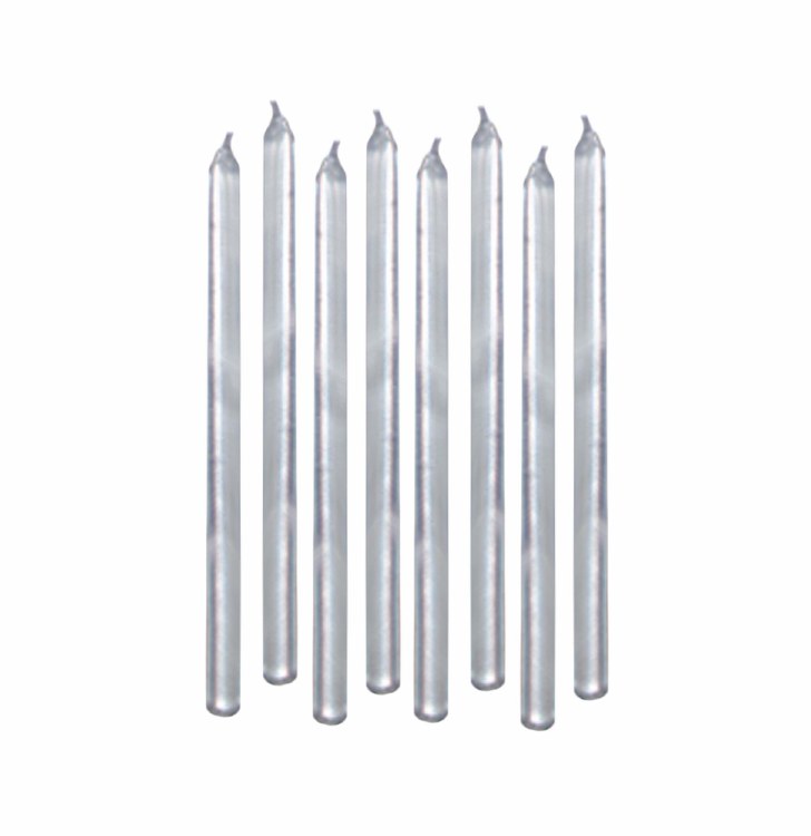 Taper Candles Silver