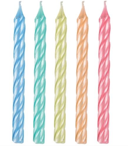 Pearl Pastel Spiral Candles