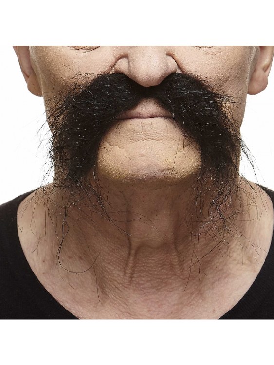 Moustache Long Hairy Black