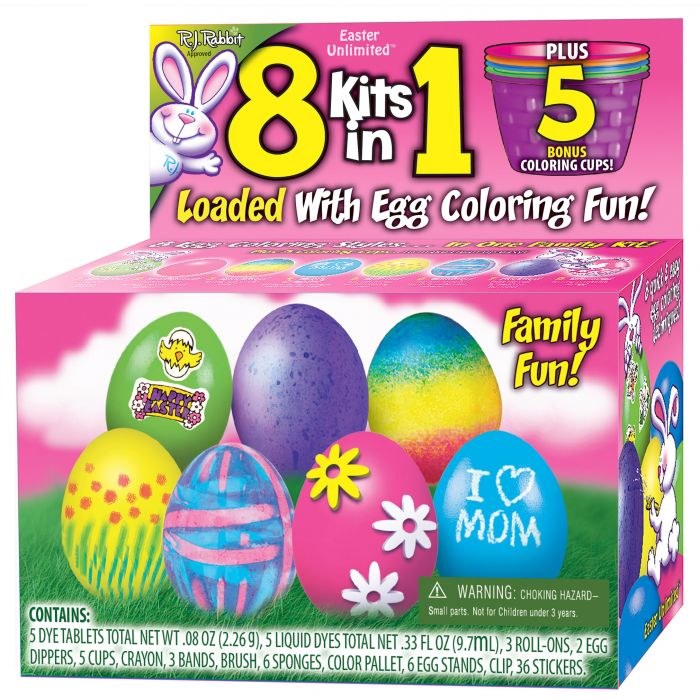 Easter Egg Coloring Kit 8 in 1 kit Champion Party Supply