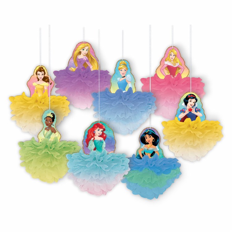 Disney Princess Fluffy Decor 8pcs