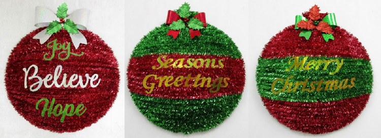 Tinsel Ornament   2d 18"