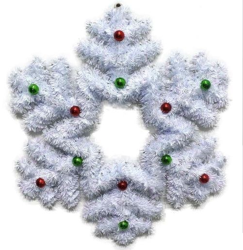 Snowflake Tinsel Wreath