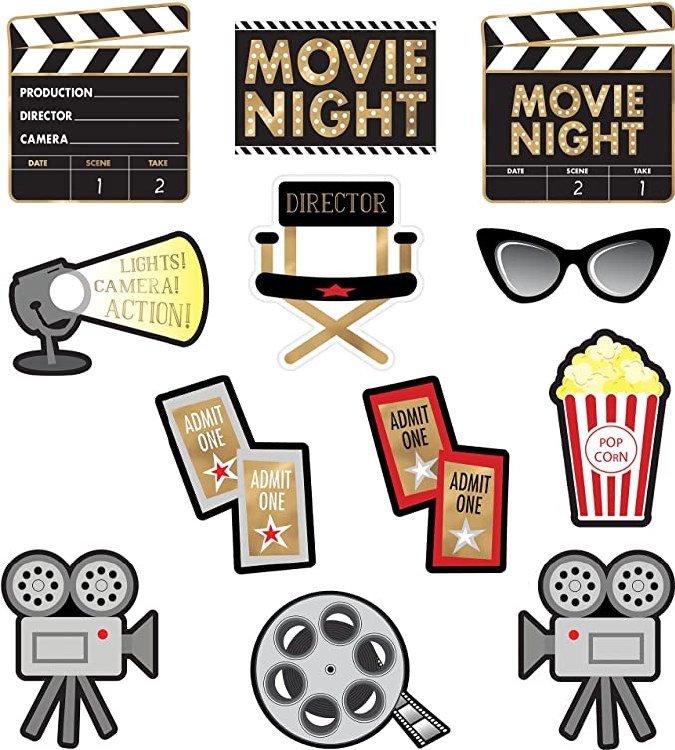 Movie Night Cutouts 12pk