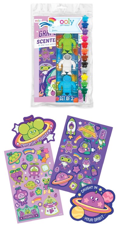 Happy Pack ~ Galaxy Astronauts Stationary Kit w/ Scented Stickers