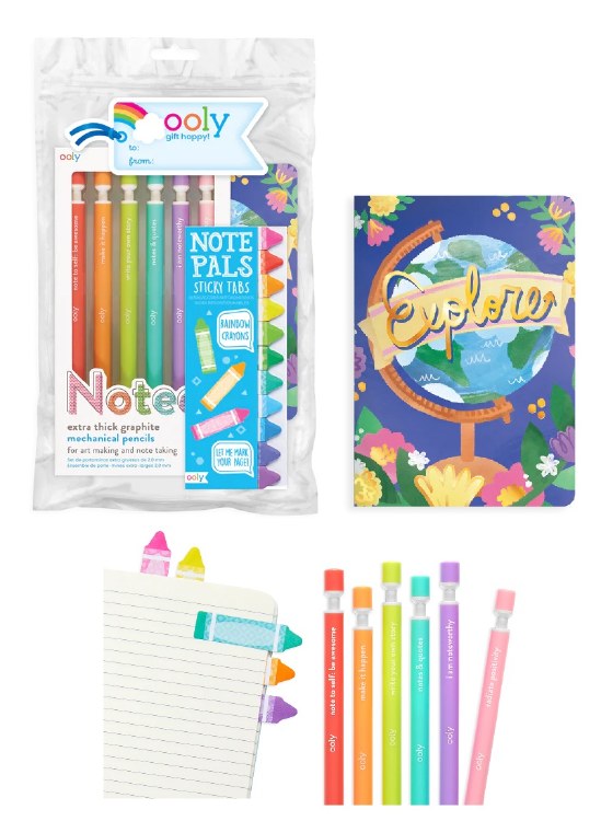 Happy Pack ~ Pastel Rainbows Stationary Kit