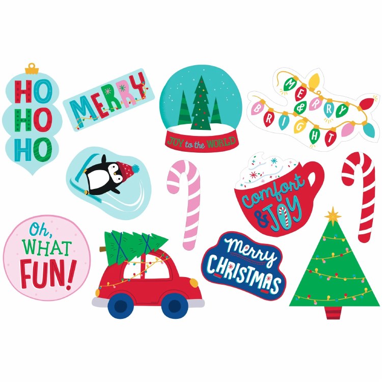 Merrt &amp; Brights Christmas Cutouts 12pk