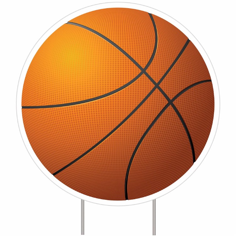 Basketball Yard Sign 19in