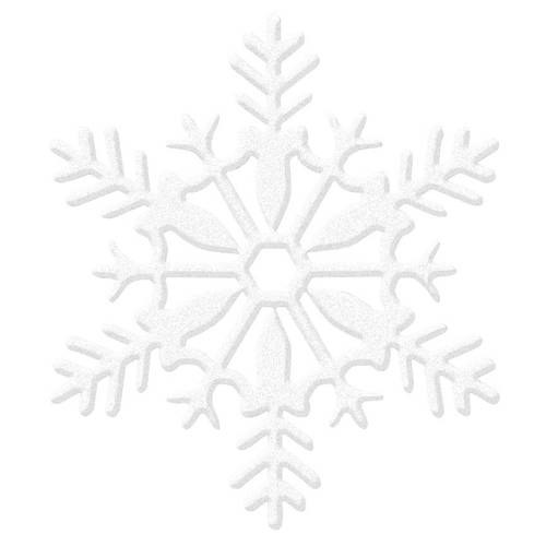 Snowflake White Glitter 11in