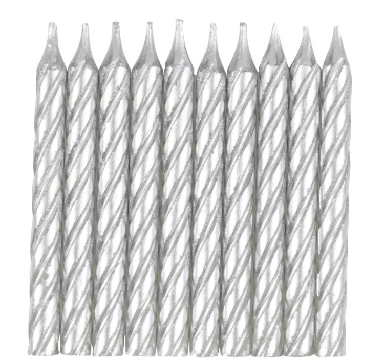 Candle Silver Spiral 10ct