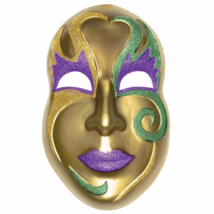 Mardi Gras Jumbo Face Mask Decor