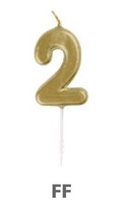 Candle #2 Gold Unique