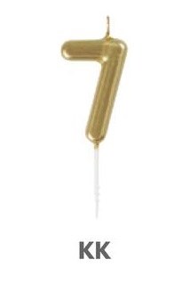 Candle #7 Gold Unique