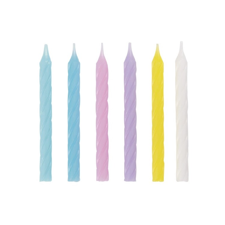 Candles Pastel 6 Color 24ct