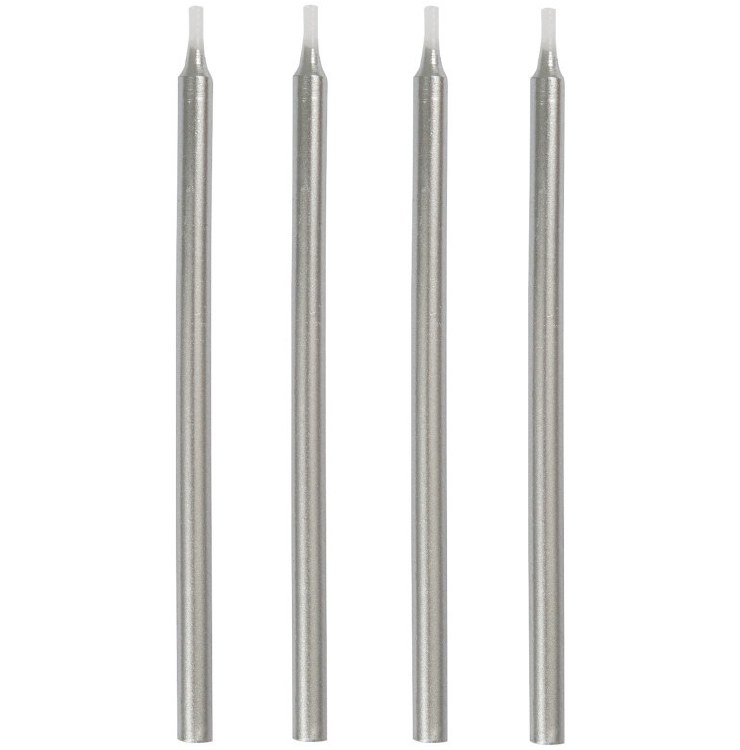 Candles 5 in Thin Silver 12ct