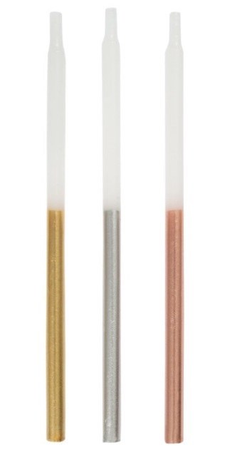Candle Metallic Dipped 5" 12ct