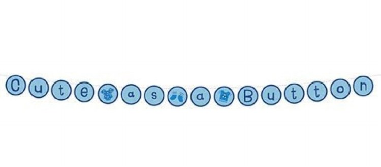 Cute Button Boy Banner