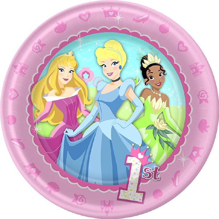 1st Bday Princess Dessert Plates 8ct