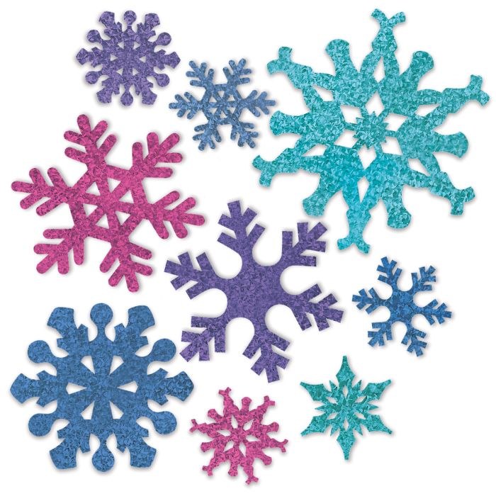 Snowflake Cutouts Asst 9ct