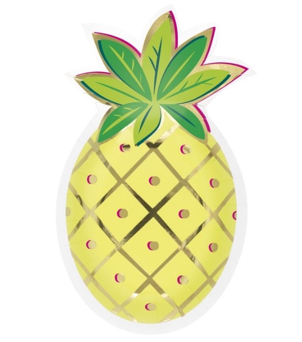 Pineapple Shaped Plates 8ct