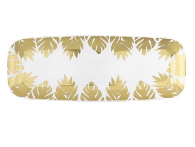 Gold Tropical Leaves Tray