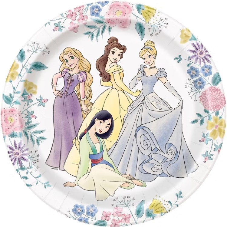 Disney Princess 7" Plates 8pk