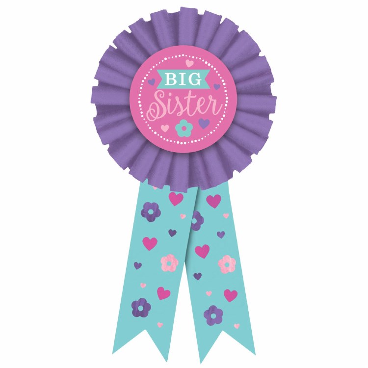 Big Sister Ribbon Button