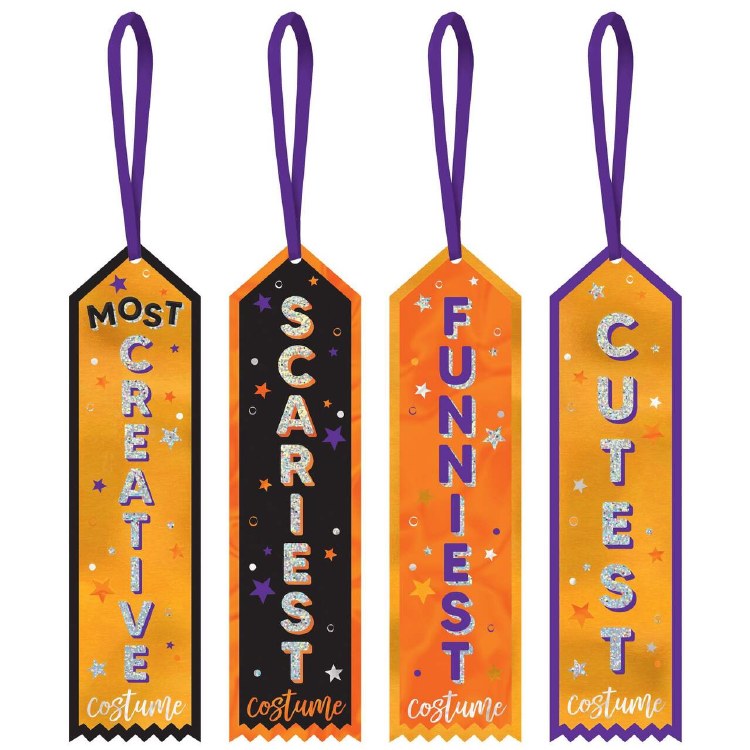Halloween Award Ribbons 4pk