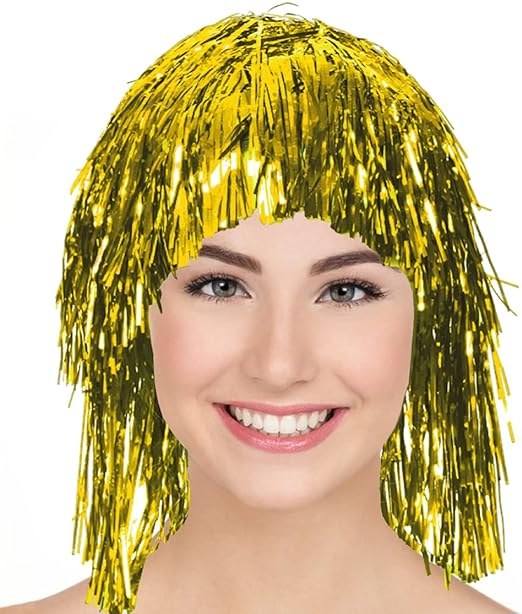 Wig Tinsel Gold
