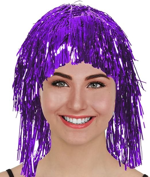 Wig Tinsel Purple