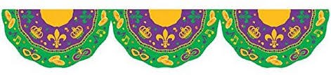 Mardi Gras Bunting Plastic
