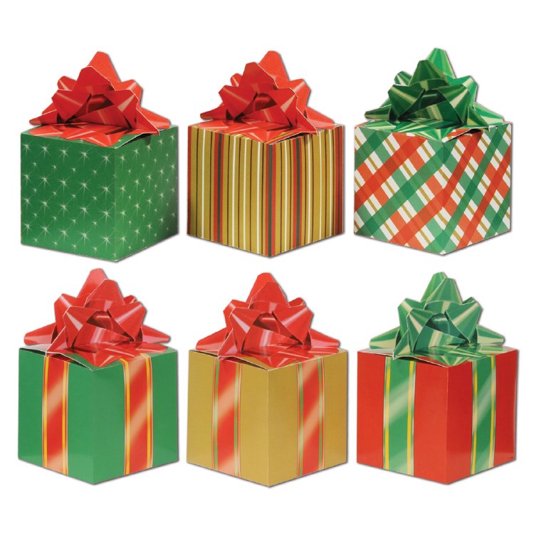 Reversable Christmas Favor Boxes ~ 3 Pack/3.25"x5.75"
