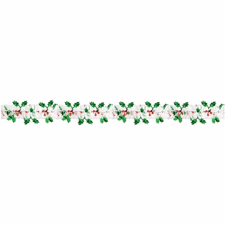 Holly/Berry Tinsel Garland 18ft